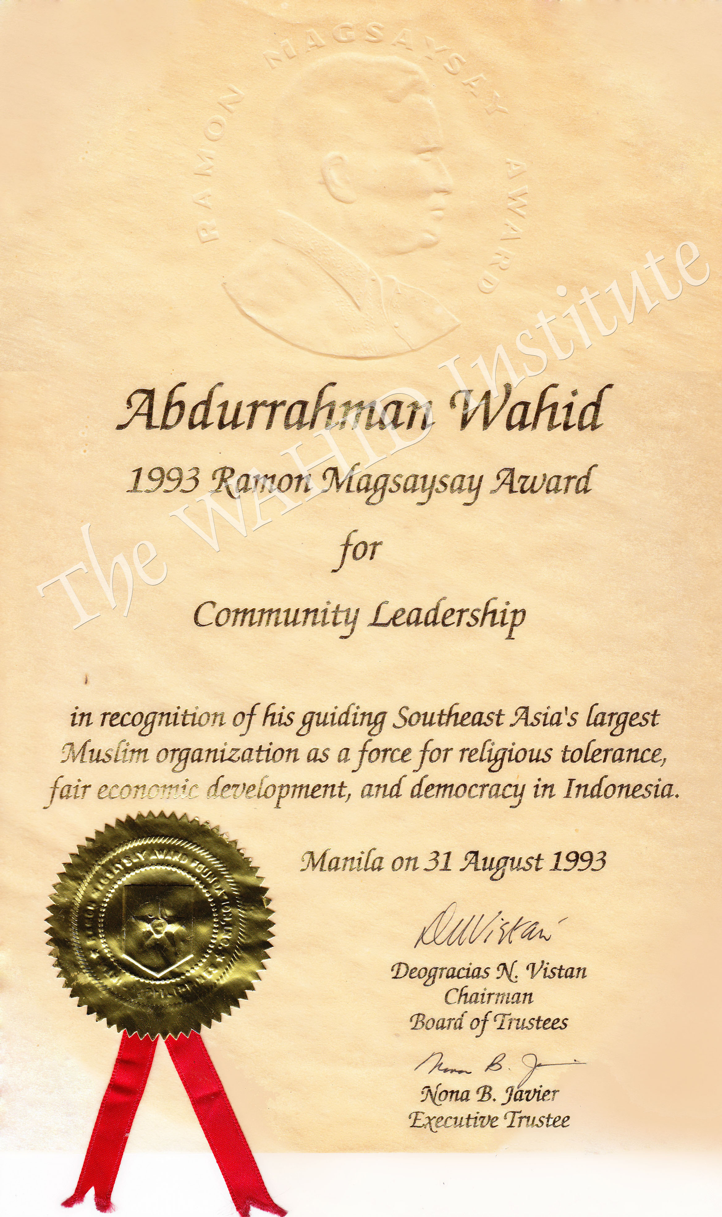 Ramon Magsaysay Award 1